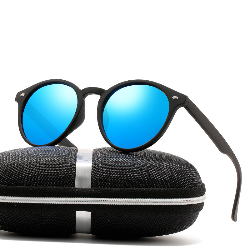 Men's Polarized Sunglasses Round Frame Driver Fishing Glasses UV400