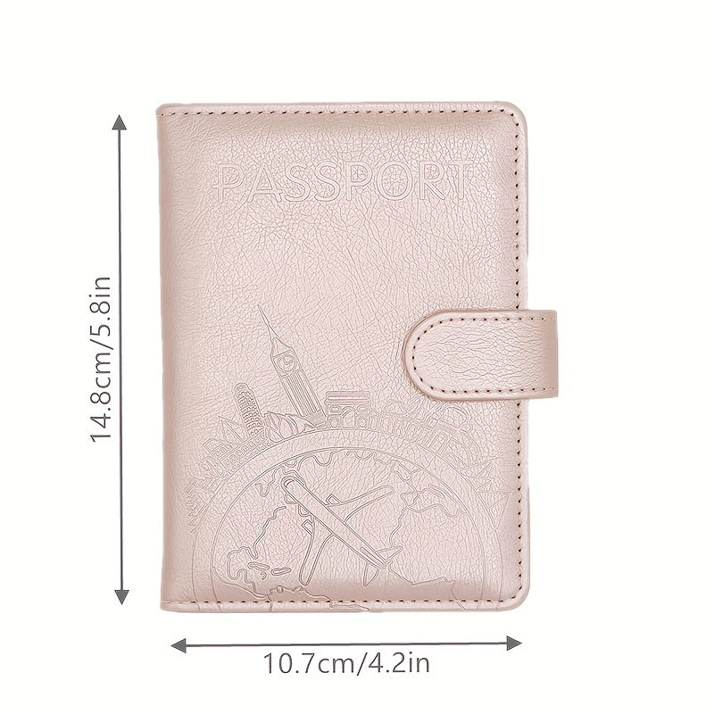 Leather Passport Holder RFID Blocking Travel Wallet