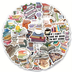Book Lover Stickers Vinyl Decals Inspirational Quotes Whimsical Designs