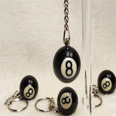 8 Ball Pool Ball Keychain Fun Keyring Men