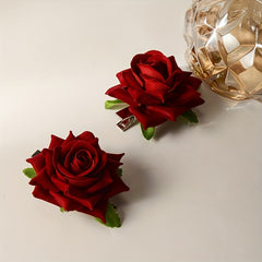 Large Rose Hair Clip Flower Duckbill Clip Hair Clip Girls Women