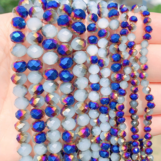 Plated Crystal Beads 4-8mm for DIY Bracelet Jewelry Making