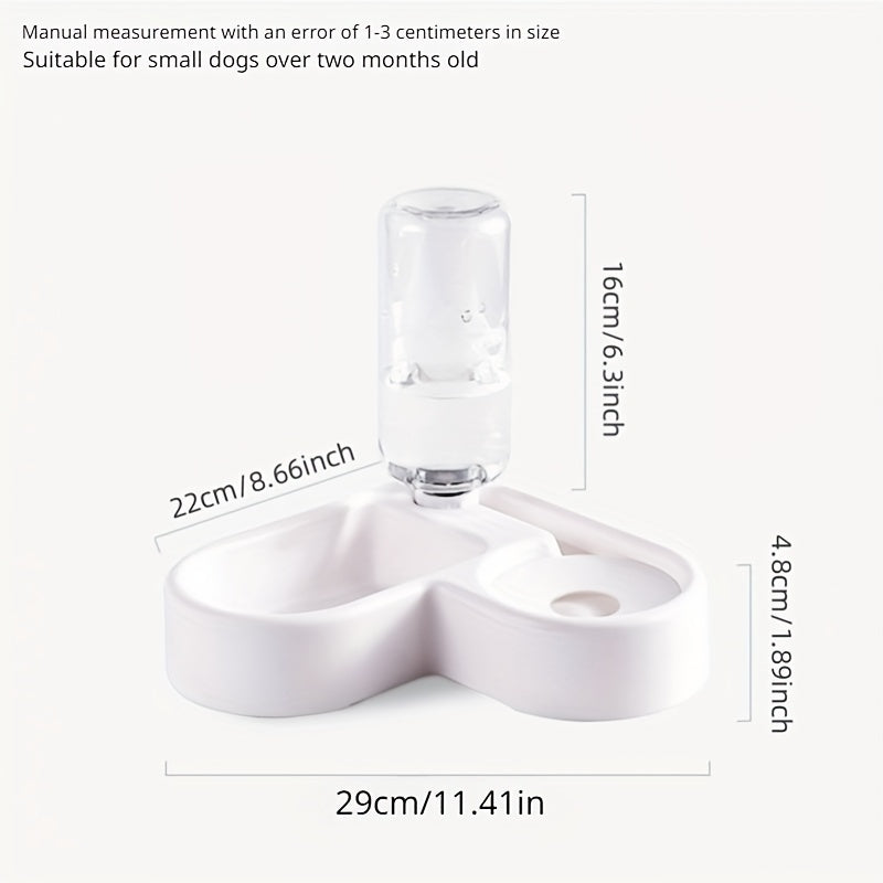 Multifunctional Pet Bowl with Automatic Water Bottle for Dogs and Cats