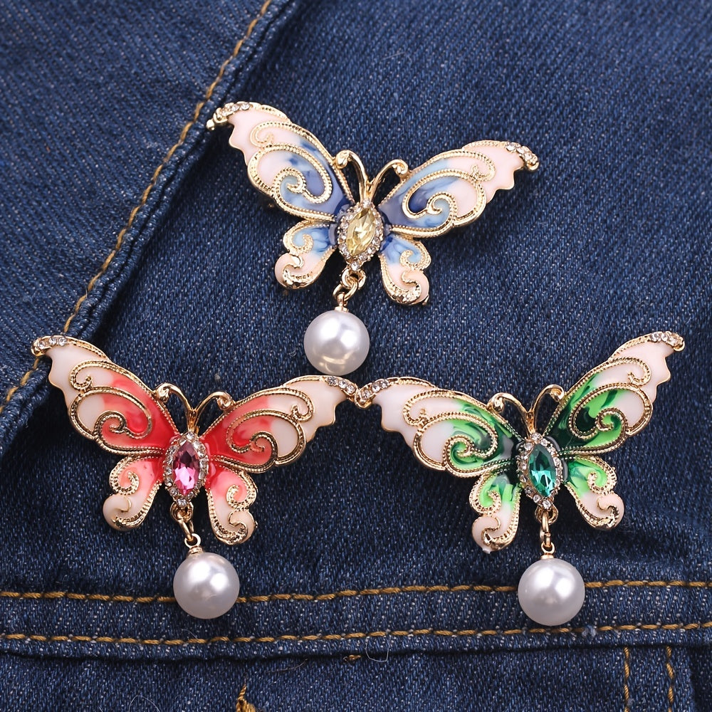 Butterfly Beads Brooch Backpack Pins
