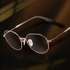 Men's Light Glasses Wire Frame UV Blocking Filter Computer Phone Glasses