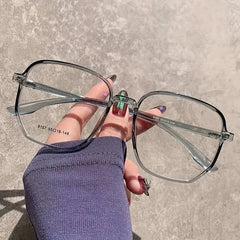Clear Lens Glasses Oversized Minimalist Anti Light Glasses