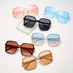 Oversized Square Sunglasses Casual Gradient Glasses UV400