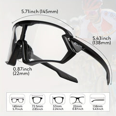 SCVCN Photochromic Cycling SunGlasses Men Road Mountain Running