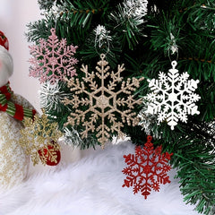 10pcs Christmas Snowflakes Tree Decor Hangings 3.9INCH