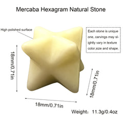 Mercaba Hexagram Polished Crystal Gemstone for Healing