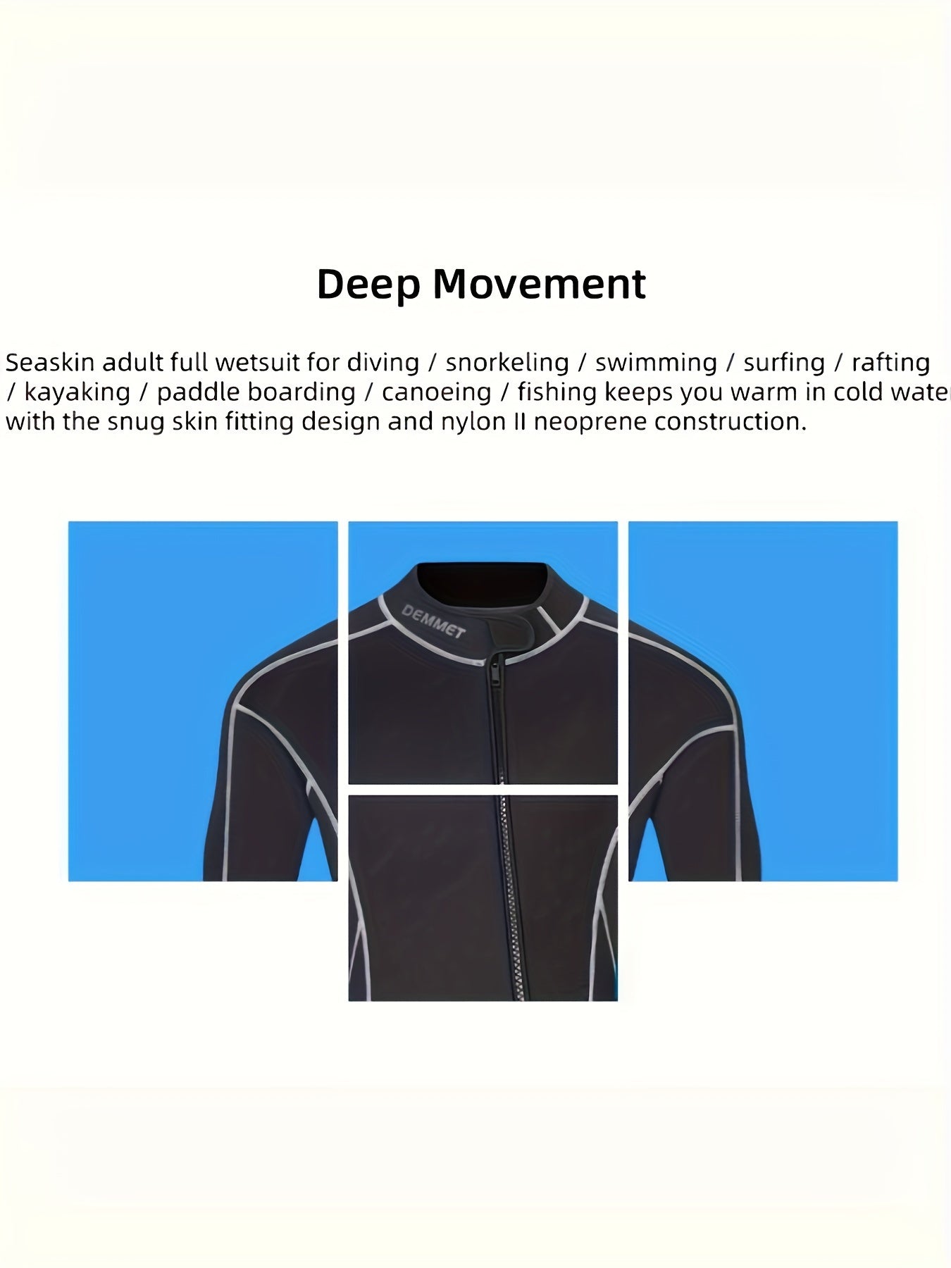 Men's 1.5MM Long Sleeve Diving Suit Quick Dry Wetsuit