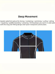 Men's 1.5MM Long Sleeve Diving Suit Quick Dry Wetsuit