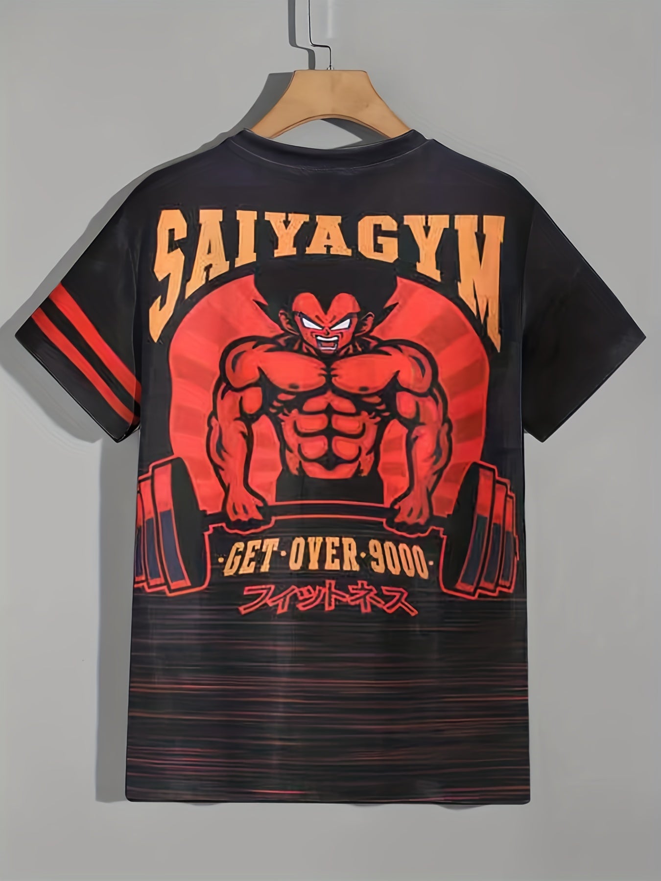 Men's Weightlifting 3D Print Stretch Tee for Summer Outdoor Activities