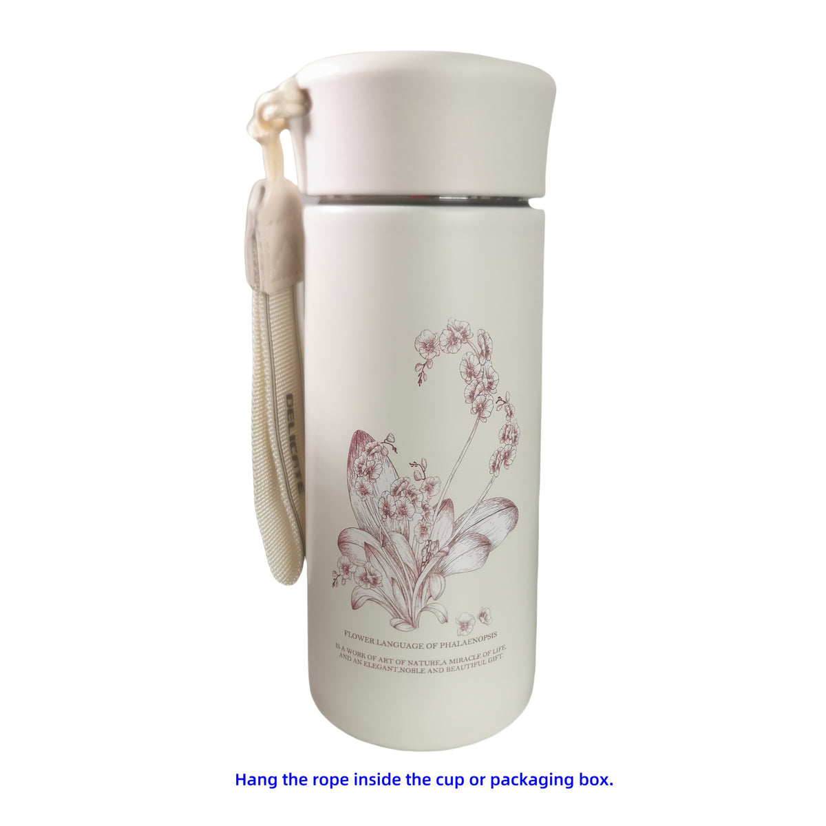 Floral Stainless Steel Insulated Tumbler 350ml Pink