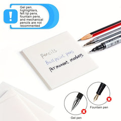 450 Sheets Transparent Sticky Notes Waterproof Memo Paper 6 Colors Marker