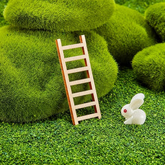 10pcs Mini Wooden Step Ladder for Crafts & Garden Decor