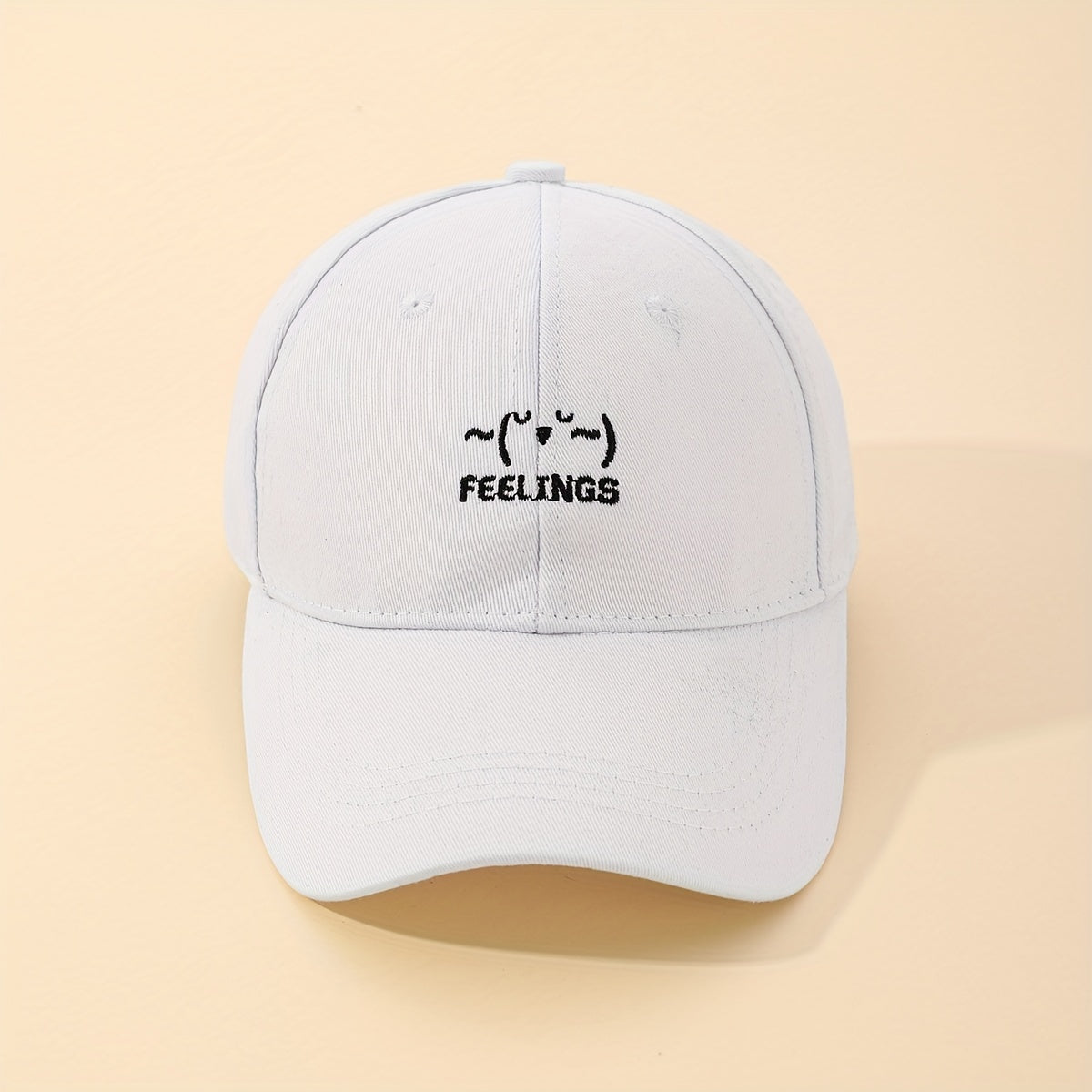 FEELINGS Embroidery Baseball Cap Sun Hat Adjustable Casual Couple Dad Hats