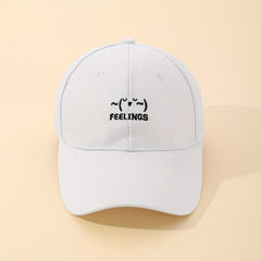 FEELINGS Embroidery Baseball Cap Sun Hat Adjustable Casual Couple Dad Hats