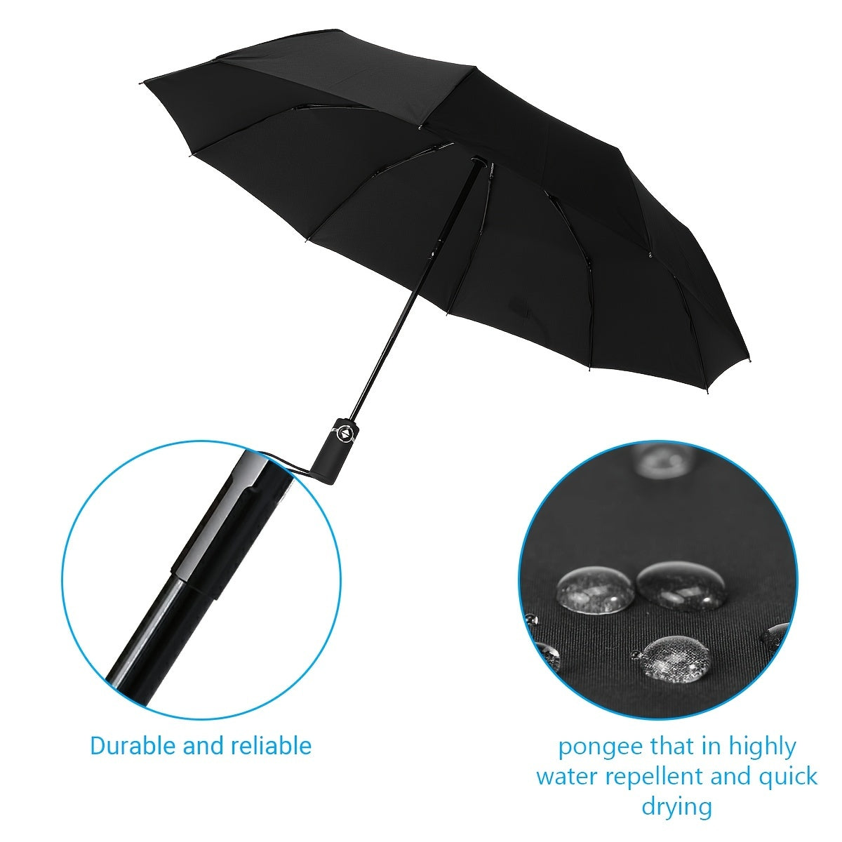 Travel Umbrella Compact Folding Umbrella For Rain Windproof