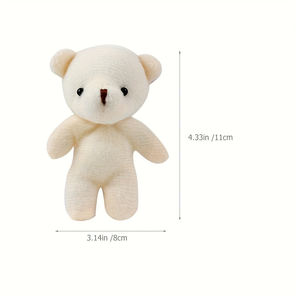 24pcs Bear Plush Toy Keychain Bag Accessory Little Bear Christmas Birthday Gift
