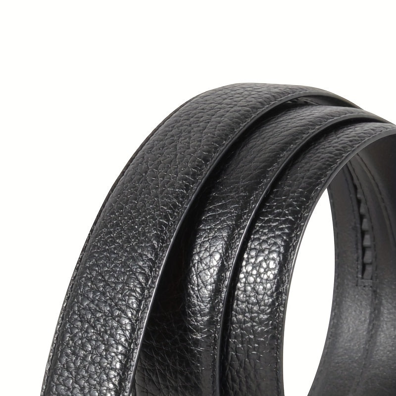 Men's Leather Belt Automatic Buckle Waist Strap