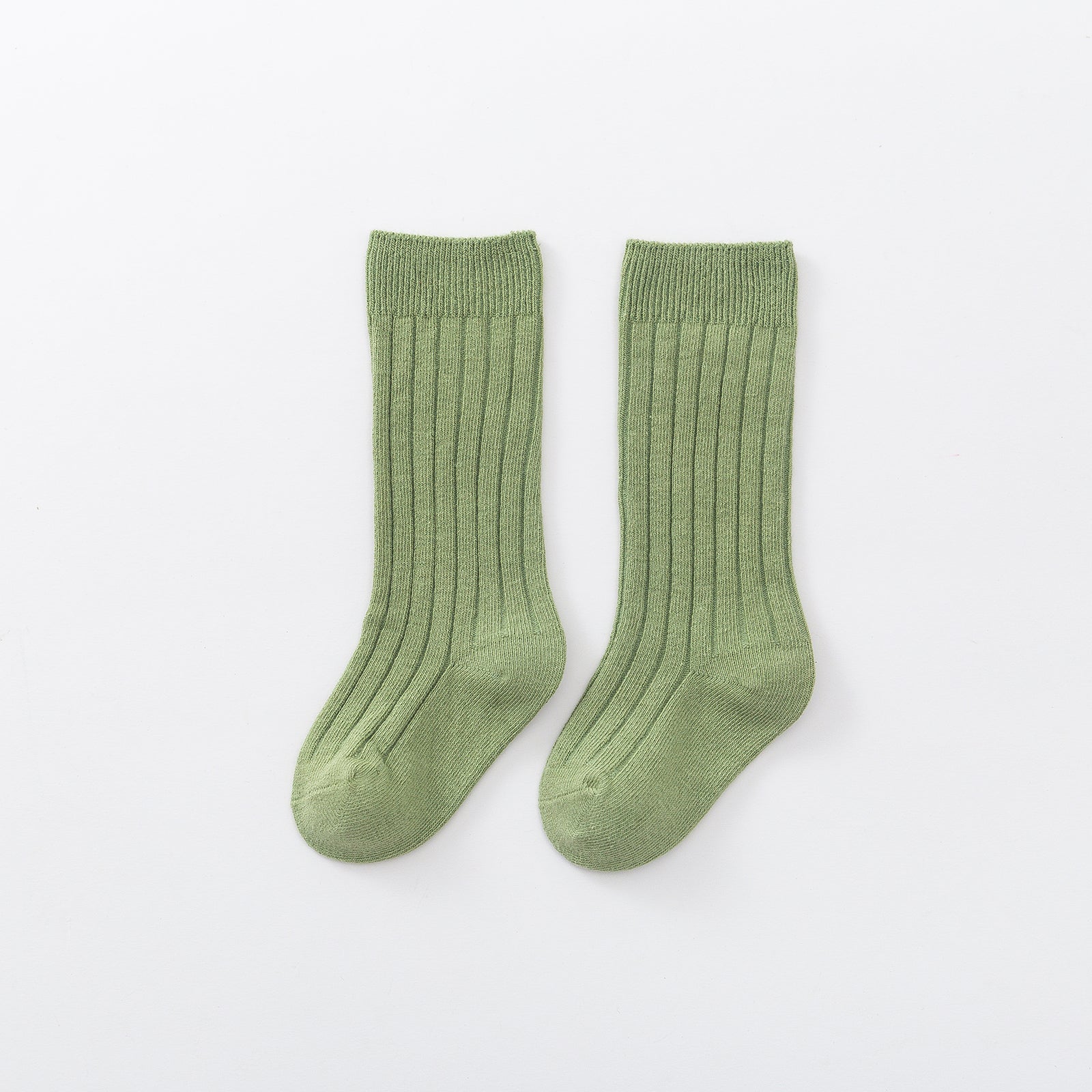Kids Candy Color Knitted Cotton Stockings for Spring