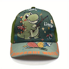 Dinosaur & Letter Graphic Baseball Cap for Toddler Kids
