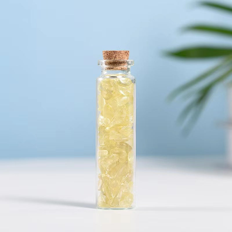 Natural Gemstone Ornament Crushed Stone Bottle