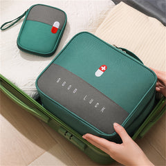 Durable Polyester Medicine Organizer Travel Case with Storage Pocket