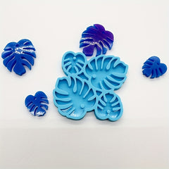 Turtle Back Bamboo Leaf Earring Silicone Mold for Resin