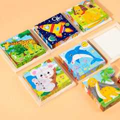 Wooden Block Puzzles for Kids - Montessori Learning Games