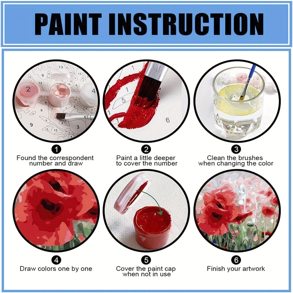 DIY Fire Phoenix Painting Kit By Numbers On Canvas For Adults