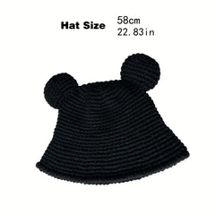 Big Ear Woolen Hat Fisherman Hat Knitted Warm Beanie Autumn Winter