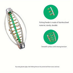 2pcs Fishing Bait Cages Spring Fishing Feeders Bait Holders
