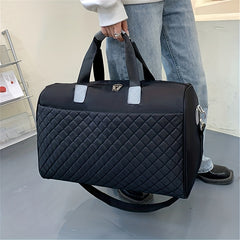 Quilted Zipper Bag Large Capacity Luggage Weekend HandBag