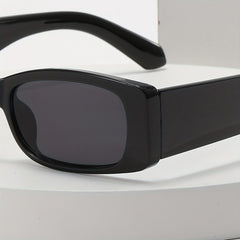 Rectangle Frame Sunglasses for Women Men Y2K Hiphop Solid Glasses