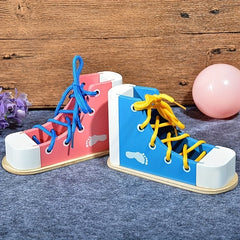 Kids Shoelace Toys Practice Tying Early Education Puzzle Montessori Kindergarten