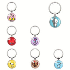 Kpop Star Cartoon Animal Keychain Key Ring Purse Backpack Car Key Charm