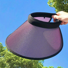 Summer Photochromic Visor Hat Mesh Wide Brim UV Protection Sun Hat for Women