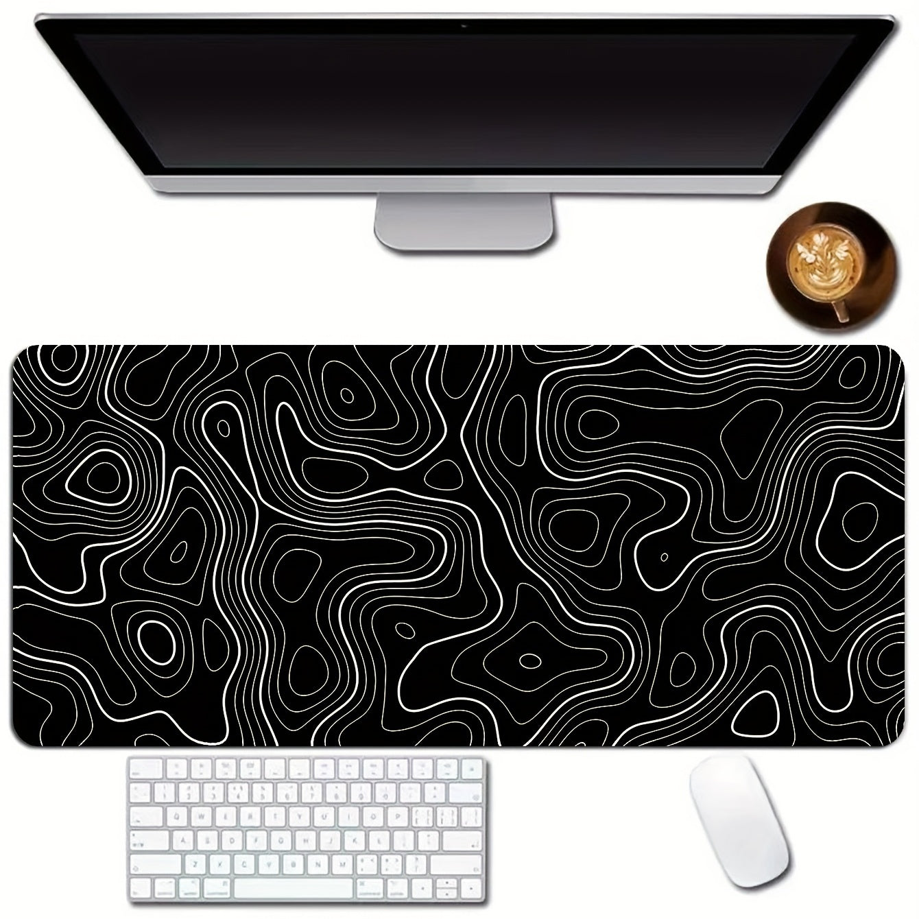 Large Mouse Pad With Stitched Edges 59x29x0.1 Extended Mousepad