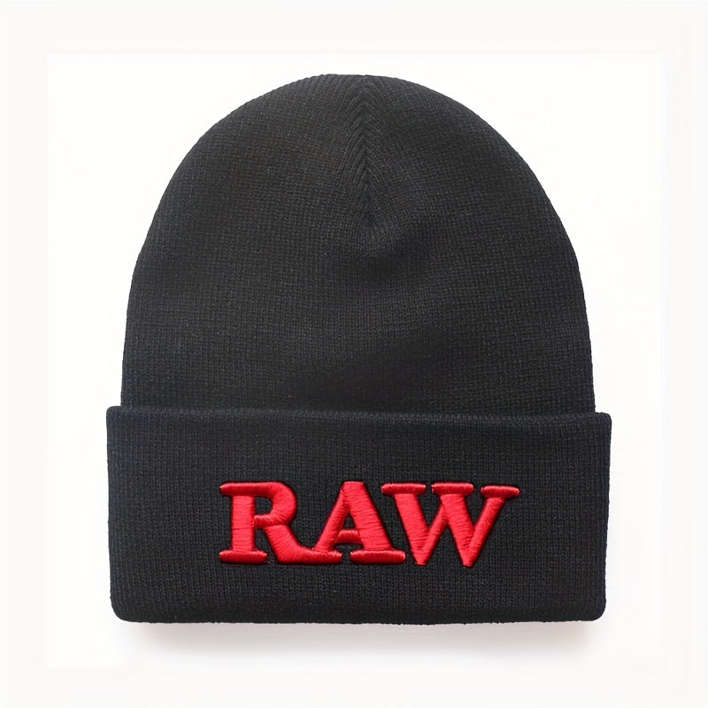 RAW Embroidered Beanie Hat