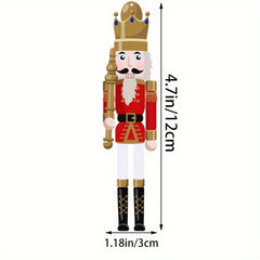 6pcs Acrylic Nutcracker Christmas Decoration Small Pendant Gift Bag Hanging