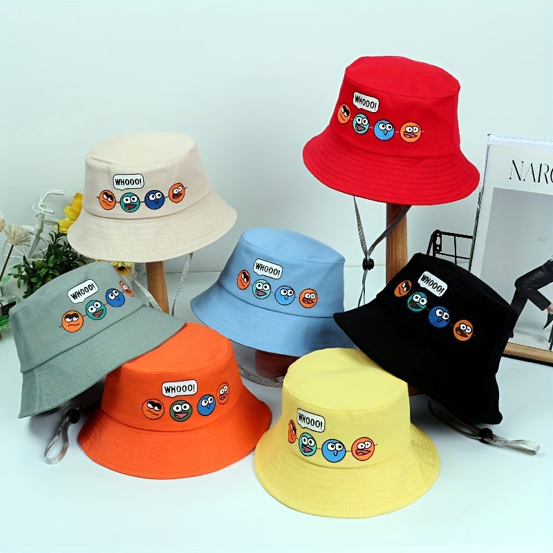 Cartoon Print Breathable Bucket Hat For Kids Outdoors