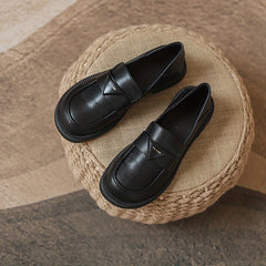 Women's Triangle Decor Loafers Slip On Walking Shoes
