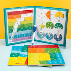 Wooden Magnetic Fraction Learning Math Toy