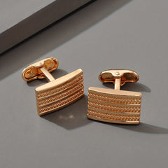 Striped Men's Cufflinks French Business Shirt Sleeve Studs