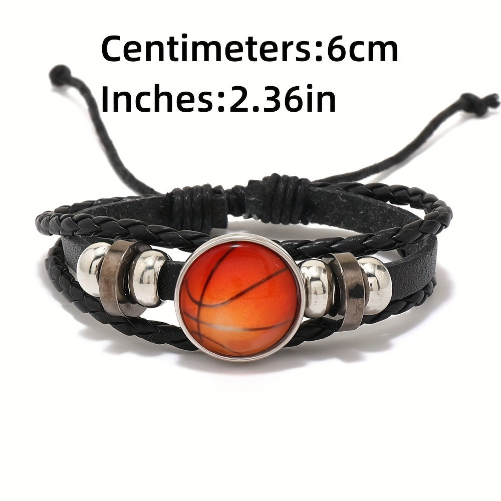 Sporty Style Football Beads Bracelet Wristband