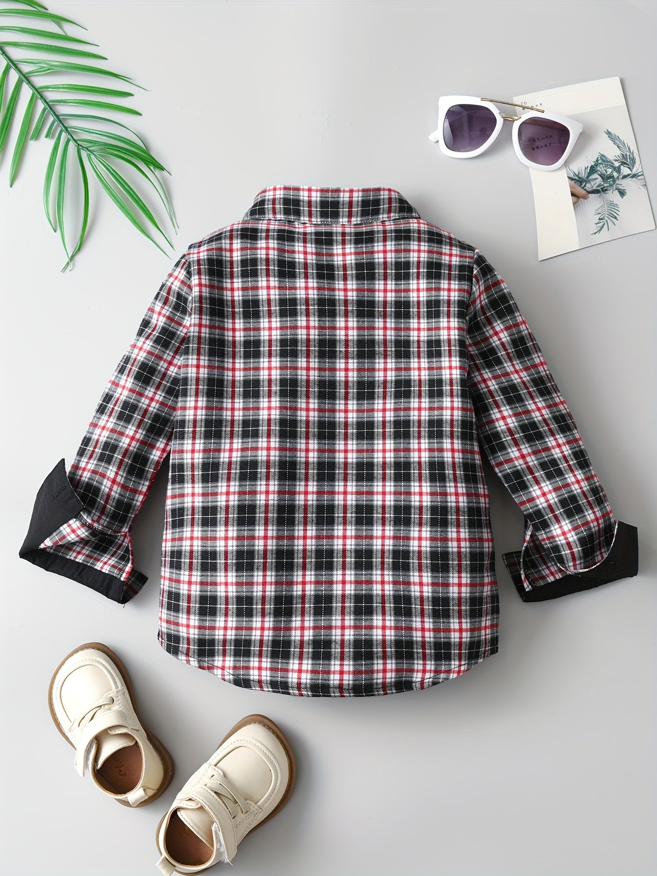 Boys Plaid Shirts Long Sleeve Button Down Tops Spring Fall Outwear
