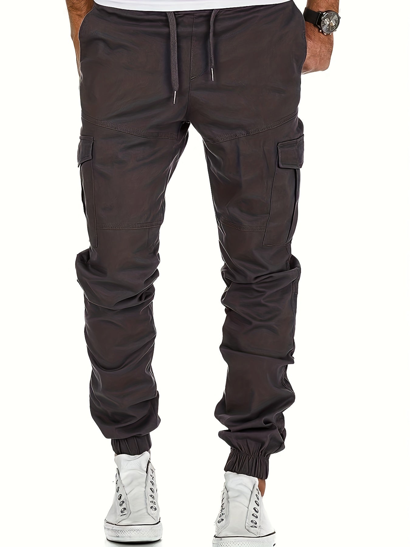 Men's Relaxed Fit Cargo Pants With Flap Pockets