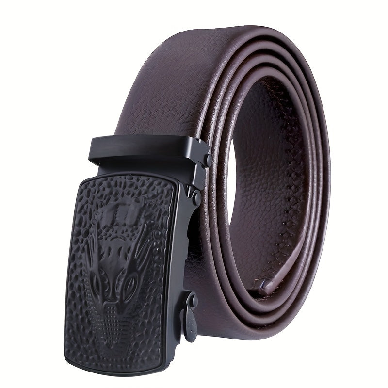 Men's PU Automatic Buckle Business Casual Belt